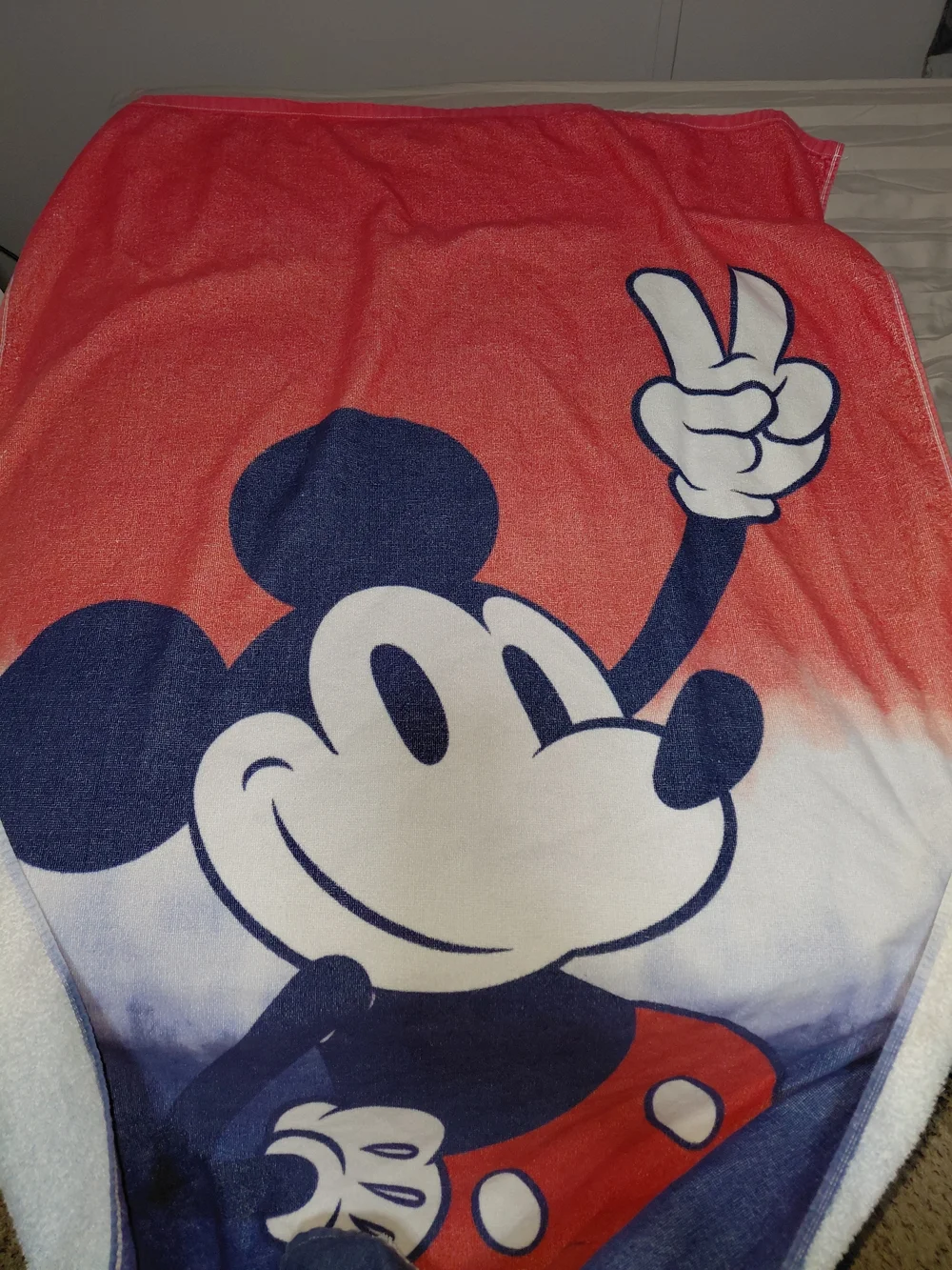 Disney Mickey Mouse Beach Towel - Navy, Red, White